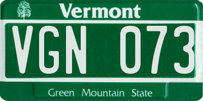 VT license plate VGN073