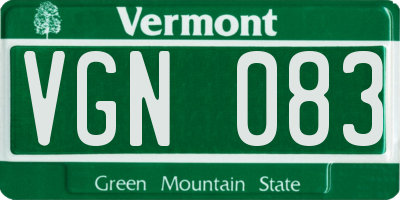 VT license plate VGN083