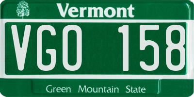 VT license plate VGO158