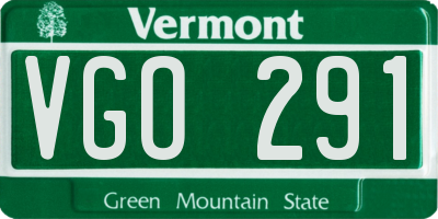 VT license plate VGO291
