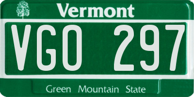 VT license plate VGO297