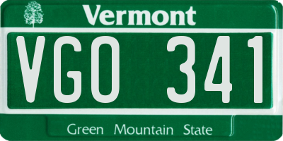 VT license plate VGO341