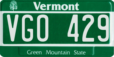 VT license plate VGO429