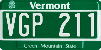 VT license plate VGP211