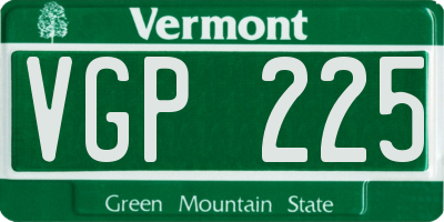 VT license plate VGP225