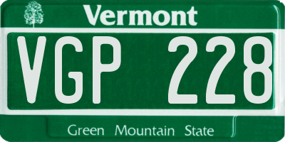 VT license plate VGP228
