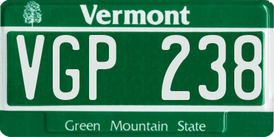 VT license plate VGP238