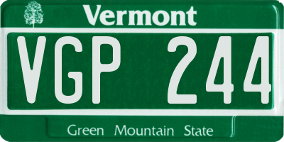 VT license plate VGP244