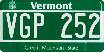VT license plate VGP252