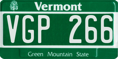VT license plate VGP266