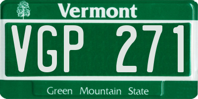VT license plate VGP271