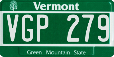 VT license plate VGP279