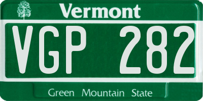 VT license plate VGP282