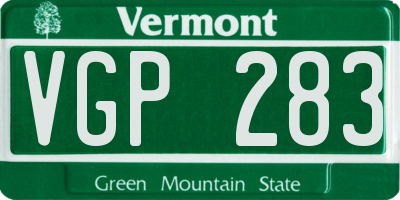 VT license plate VGP283