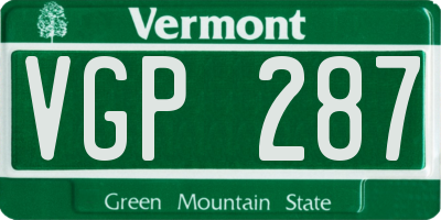 VT license plate VGP287