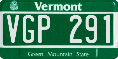 VT license plate VGP291