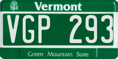 VT license plate VGP293