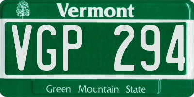 VT license plate VGP294