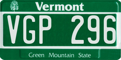 VT license plate VGP296