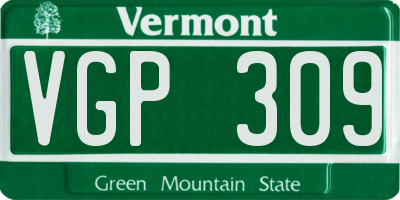 VT license plate VGP309