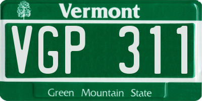 VT license plate VGP311