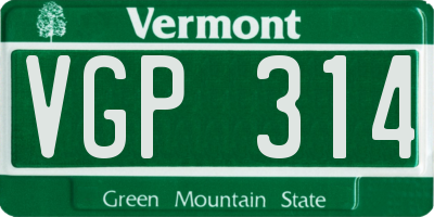 VT license plate VGP314