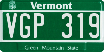 VT license plate VGP319