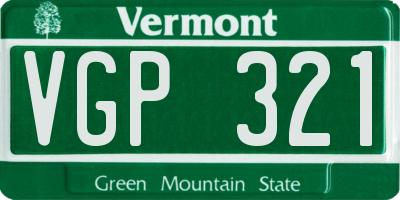 VT license plate VGP321