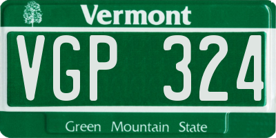 VT license plate VGP324