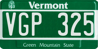 VT license plate VGP325