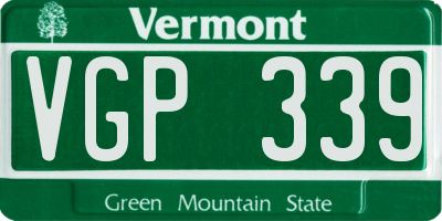 VT license plate VGP339