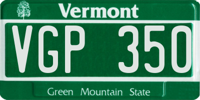 VT license plate VGP350