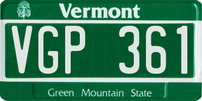 VT license plate VGP361
