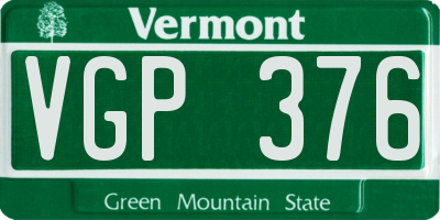 VT license plate VGP376