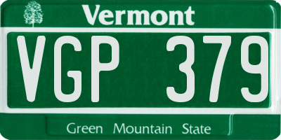 VT license plate VGP379