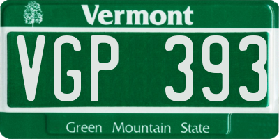VT license plate VGP393