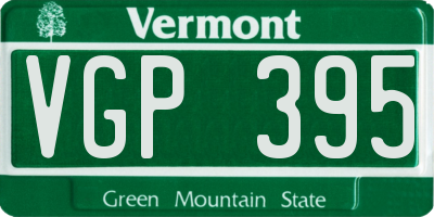 VT license plate VGP395