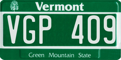 VT license plate VGP409