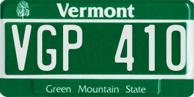 VT license plate VGP410
