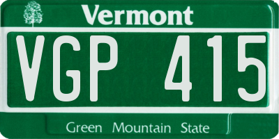VT license plate VGP415