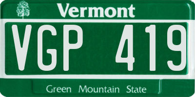 VT license plate VGP419