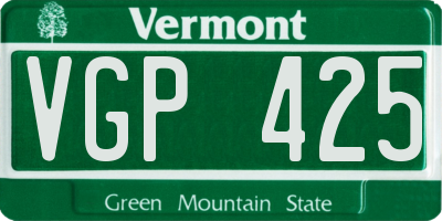VT license plate VGP425