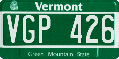 VT license plate VGP426