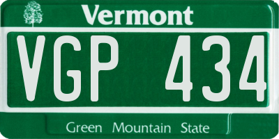 VT license plate VGP434