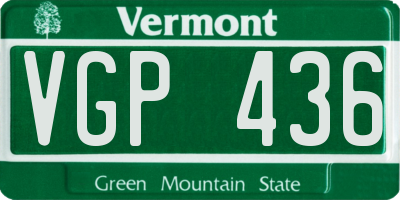 VT license plate VGP436