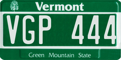 VT license plate VGP444