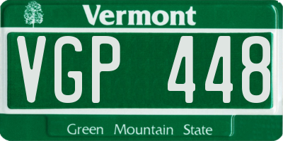 VT license plate VGP448