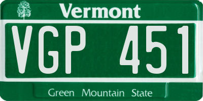 VT license plate VGP451