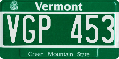 VT license plate VGP453