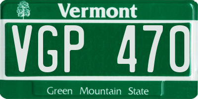 VT license plate VGP470